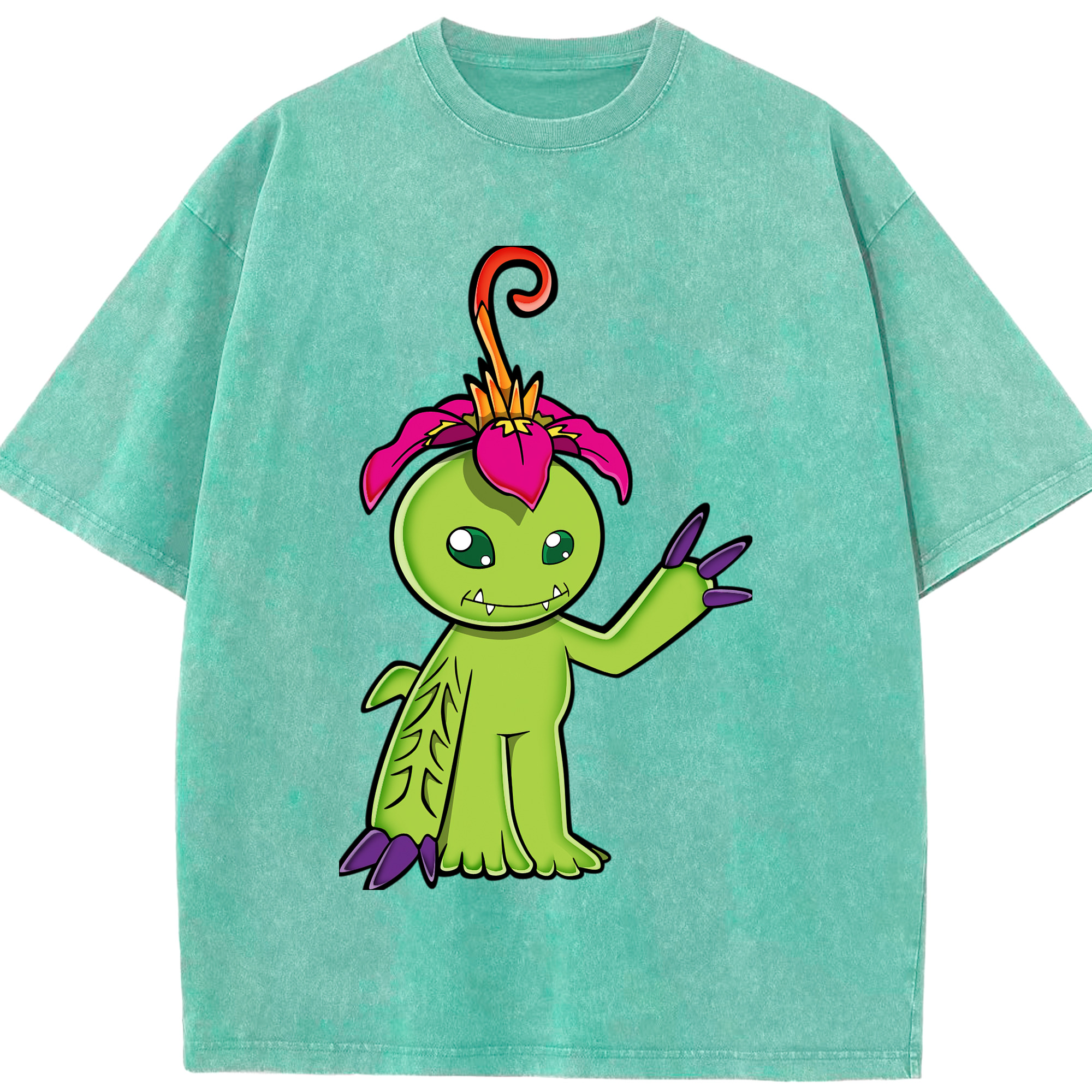 （画像用） Digimon デジタルモンスター/デジモン 綿100% ヴィンテージ風 半袖Tシャツ（フロントプリント）